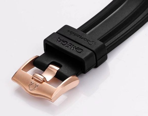 Omega Seamaster Hot Sale Men's Automatic Mechanical Watch Rose Gold Case Leather Strap 44mm - Image 5