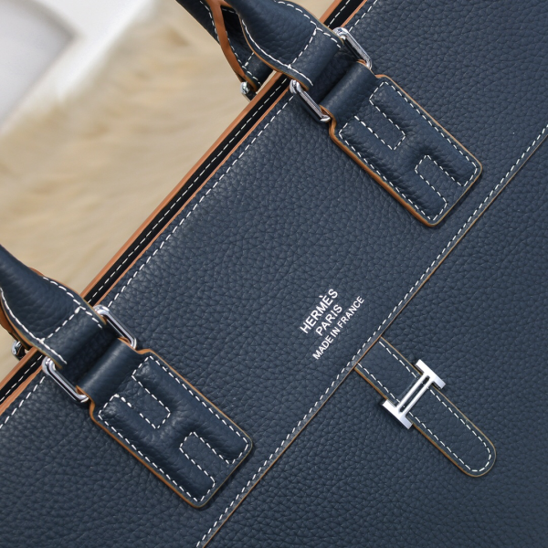 Hermes latest men's briefcase handbag calfskin crossbody shoulder bag - Image 5