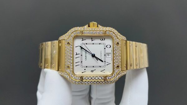 Cartier Santos New Men's Middle East Full Diamonds Collection - Image 3