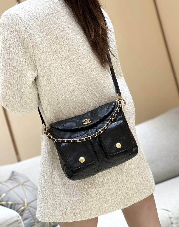 Chanel 24p hobo women's crossbody bag handbag handbag large small - Image 2