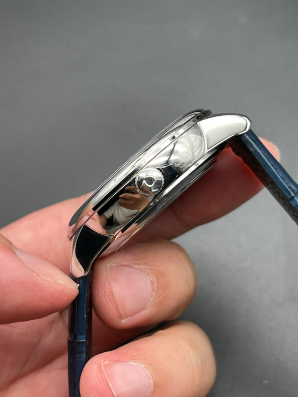 Omega DeVille Hot Model Men's Automatic Mechanical Watch Blue Strap Blue Dial - Image 4