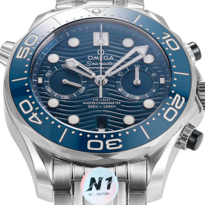 Omega Seamaster Hot Sale Men's Automatic Mechanical Watch Blue Dial Steel Strap 44mm