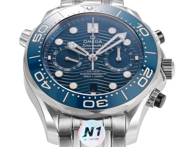 Omega Seamaster Hot Sale Men's Automatic Mechanical Watch Blue Dial Steel Strap 44mm