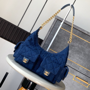 Chanel 25C HOBO King of the Bag Large Size Washed Denim