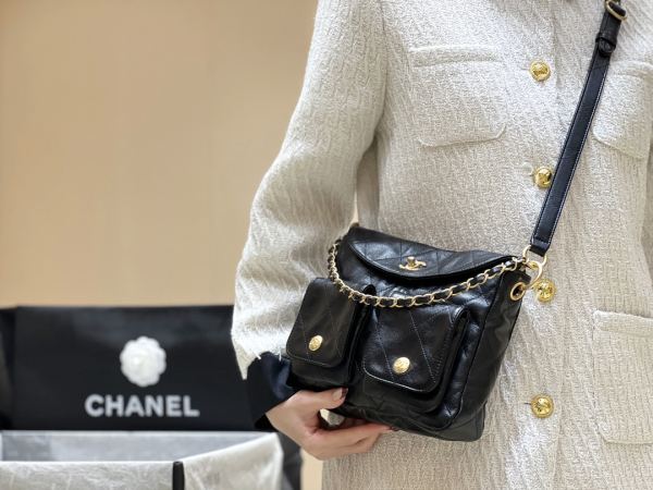 Chanel 24p hobo women's crossbody bag handbag handbag large small - Image 3