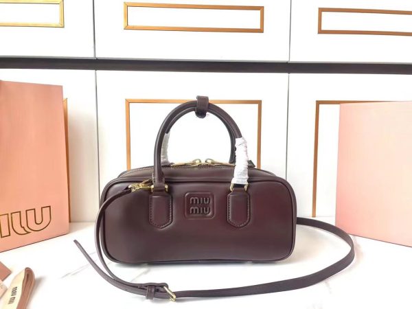 Miu Miu Medium Arcadie Leather Handbag Girls Fashion Bags