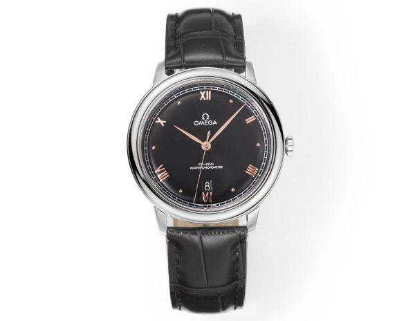 Omega DeVille Hot Model Men's Automatic Mechanical Watch with Leather Strap Available in Various Colors - Image 2