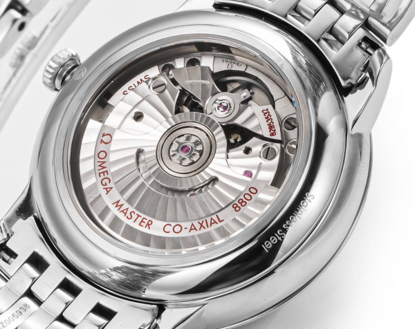 Omega DeVille Elegant Hot Model Men's Automatic Mechanical Watch White Dial Steel Strap 40mm - Image 6