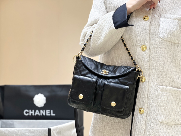 Chanel 24p hobo women's crossbody bag handbag handbag large small - Image 6
