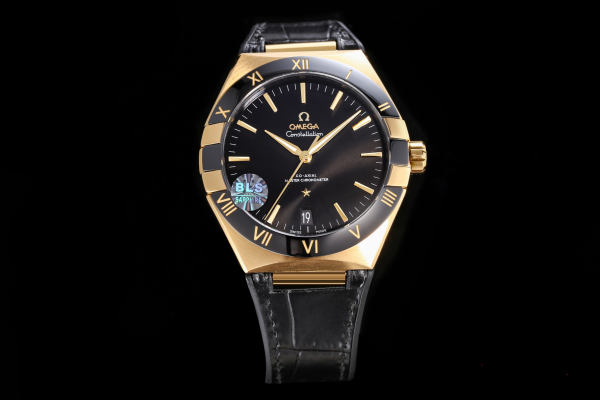 Omega Constellation Men's Automatic Mechanical Watch Belt Black Dial and Blue Dial - Image 3