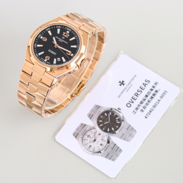 Vacheron Constantin fine imitation luxury rose gold watch Overseas collection - Image 4
