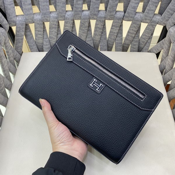 Hermes Men's Clutch Bag Cowhide Hot models breakout king - Image 4