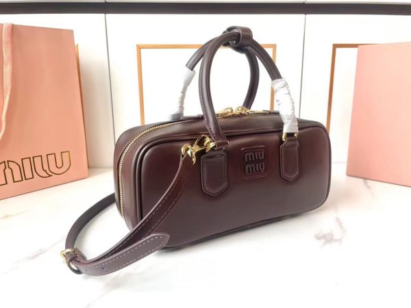 Miu Miu Medium Arcadie Leather Handbag Girls Fashion Bags - Image 3