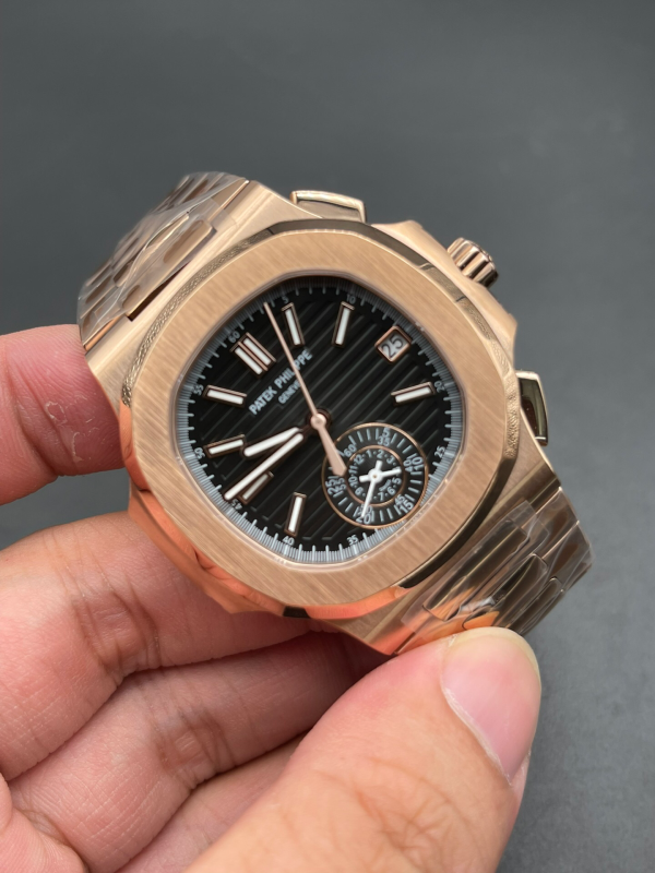 Patek Philippe Nautilus 5980 Men's Watch Double Hand - Image 2