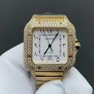 Cartier Santos New Men's Middle East Full Diamonds Collection