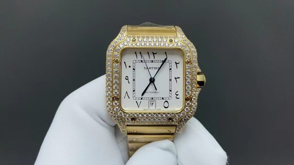 Cartier Santos New Men's Middle East Full Diamonds Collection