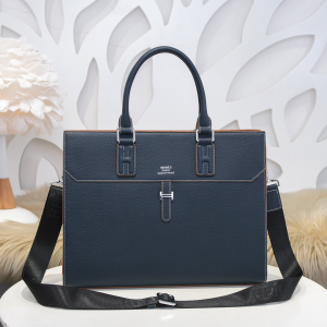 Hermes latest men's briefcase handbag calfskin crossbody shoulder bag