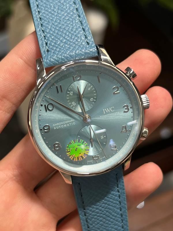 IWC Portuguese Chronograph Men's Watch with See-Through Back - Image 2