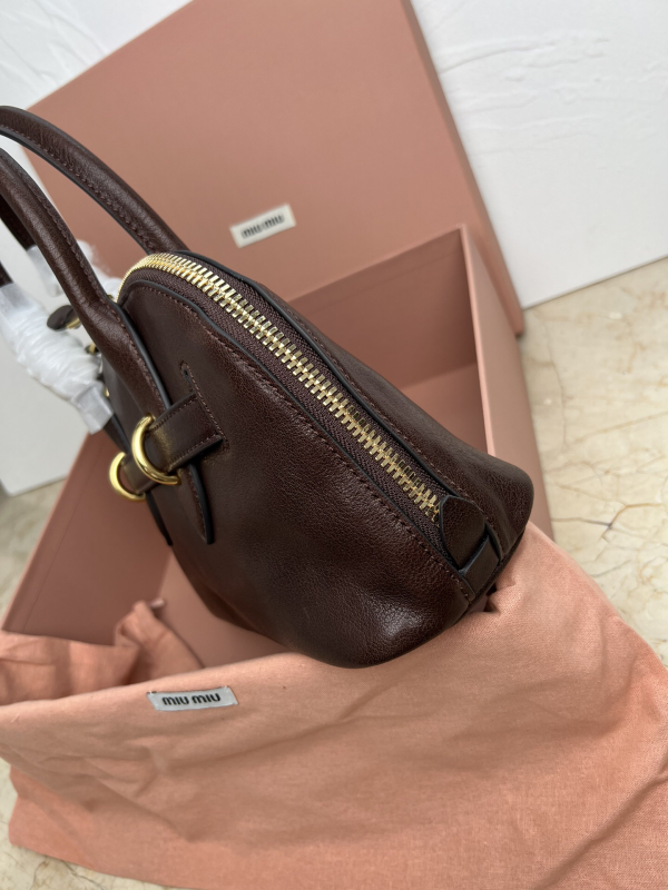 Miu Miu Aventure Nappa Leather Tote Bowling Bag Bag Vintage Sheepskin - Image 3