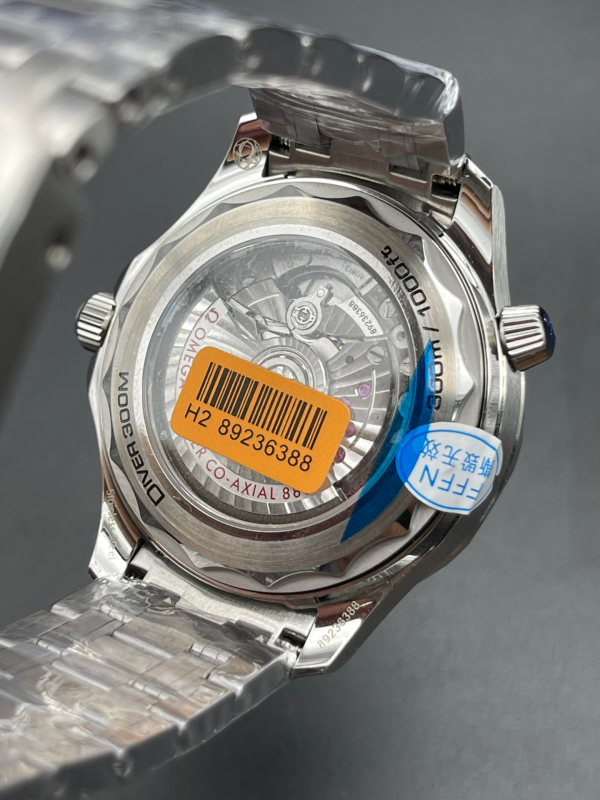 Omega Seamaster Hot Sale Men's Automatic Mechanical Watch Wave Pattern Dial Steel Strap 42mm - Image 5