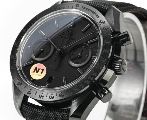 Omega Speedmaster Hot Sale Men's Automatic Mechanical Watch All Black Dial Nylon Strap - Image 4