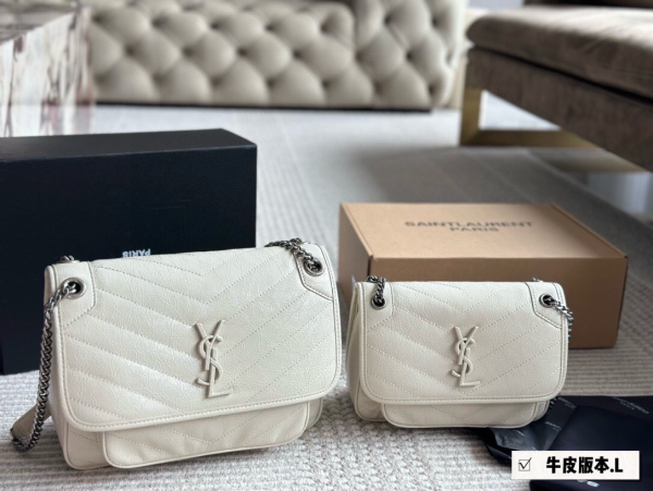 YSL Niki Women's Backpack Cowhide Soft Large Small