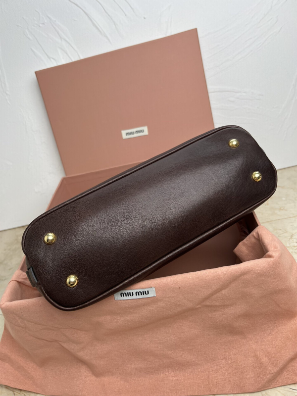Miu Miu Aventure Nappa Leather Tote Bowling Bag Bag Vintage Sheepskin - Image 4