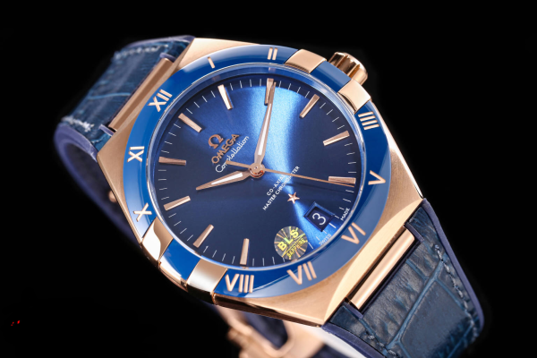 Omega Constellation Men's Automatic Mechanical Watch Belt Black Dial and Blue Dial - Image 2