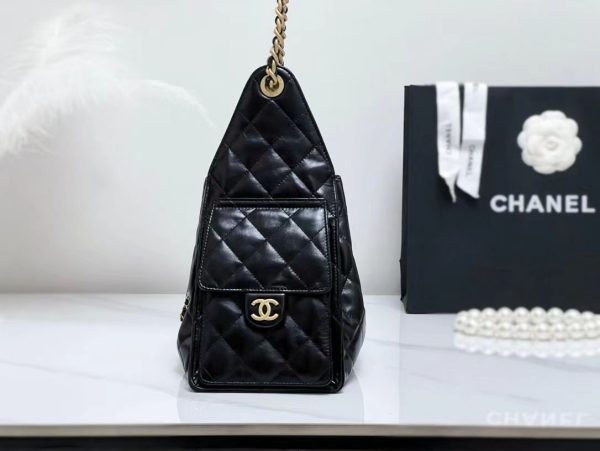 Chanel 25Hobo bag Drawstring Women's Handbag Shoulder Backpack Large Capacity - Image 4