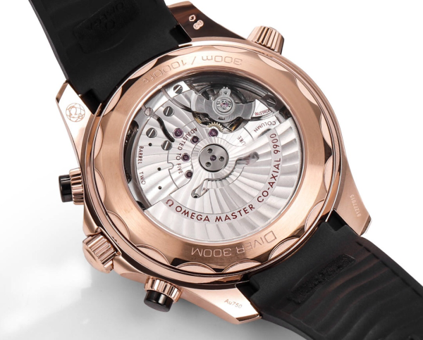 Omega Seamaster Hot Sale Men's Automatic Mechanical Watch Rose Gold Case Leather Strap 44mm - Image 7