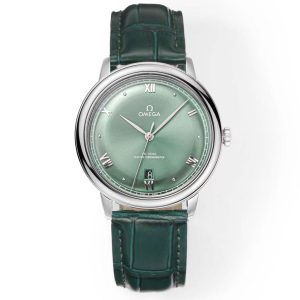 Omega DeVille Hot Model Men's Automatic Mechanical Watch with Leather Strap Available in Various Colors