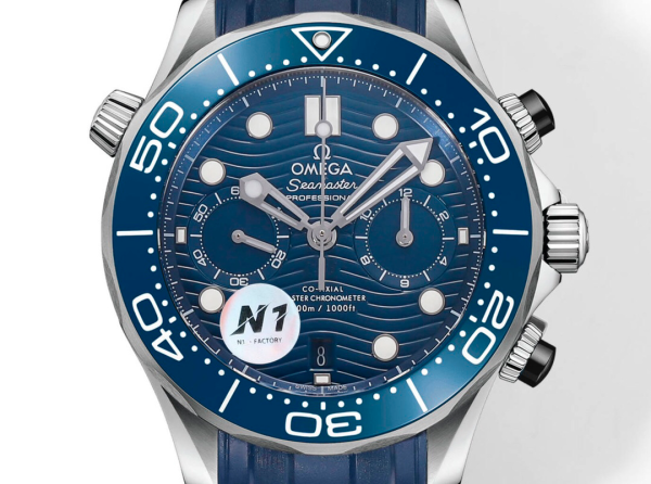 Omega Seamaster Hot Sale Men's Automatic Mechanical Watch Leather Strap 44mm - Image 2