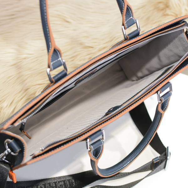 Hermes latest men's briefcase handbag calfskin crossbody shoulder bag - Image 8