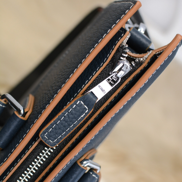 Hermes latest men's briefcase handbag calfskin crossbody shoulder bag - Image 9