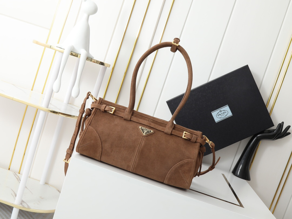 Prada Soft Lux Bag New Suede Women's Bag Vintage Style