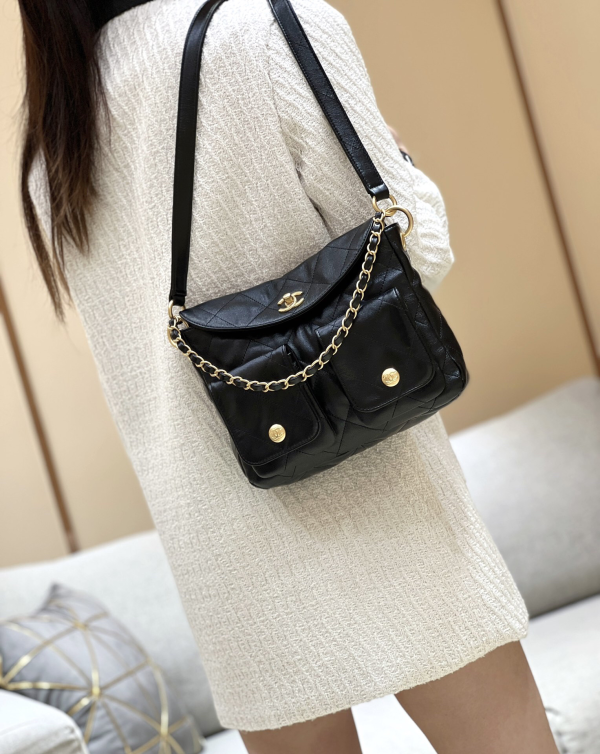 Chanel 24p hobo women's crossbody bag handbag handbag large small - Image 7