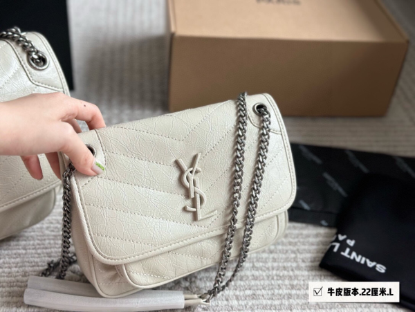 YSL Niki Women's Backpack Cowhide Soft Large Small - Image 5
