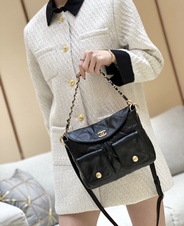 Chanel 24p hobo women's crossbody bag handbag handbag large small - Image 9