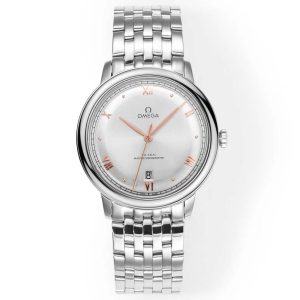 Omega DeVille Elegant Hot Model Men's Automatic Mechanical Watch White Dial Steel Strap 40mm